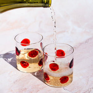 Drop Red Double Old Fashioned in Red, Set of 2