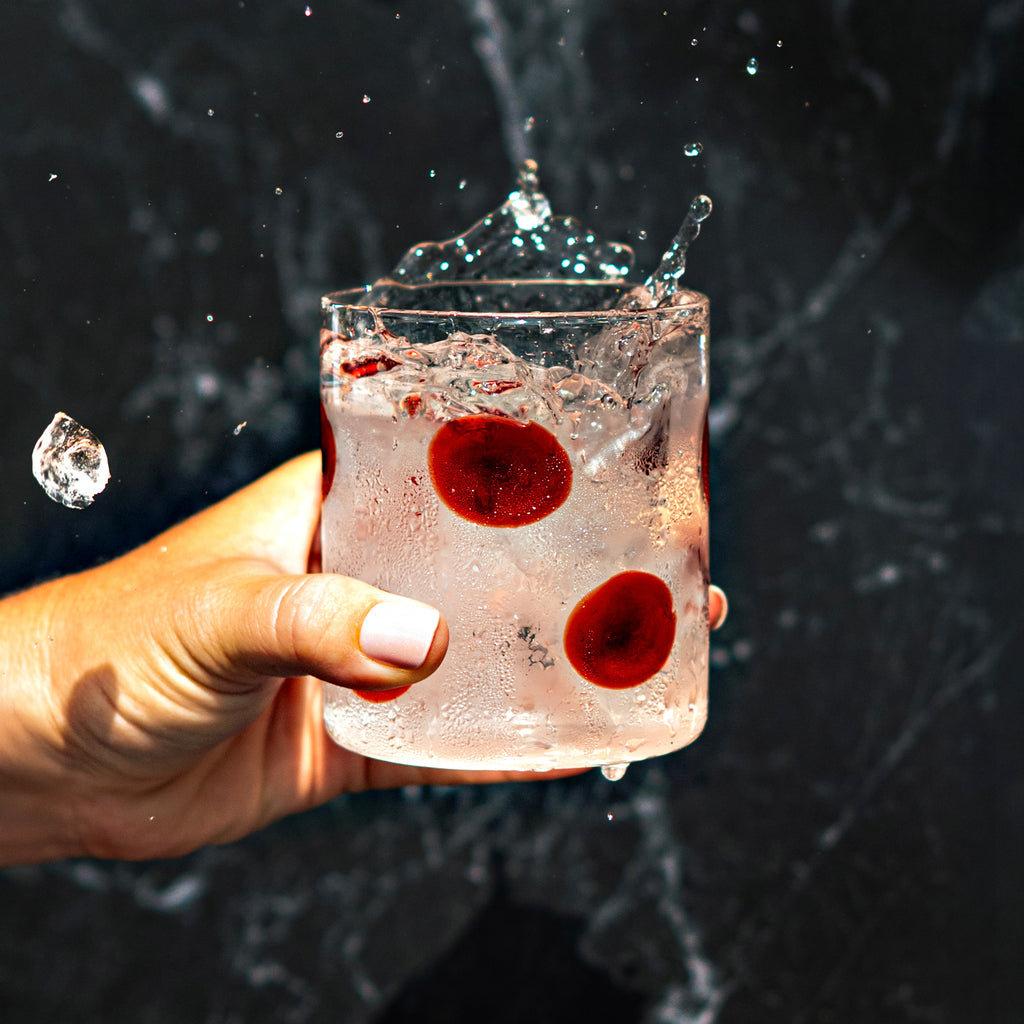 Drop Red Double Old Fashioned in Red, Set of 2