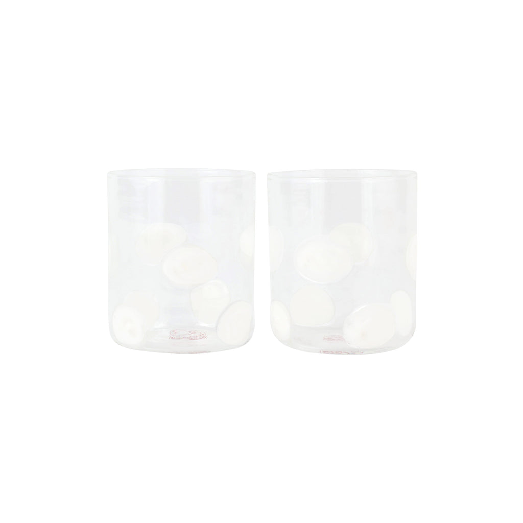 Drop White Double Old Fashioned in White, Set of 2