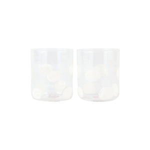 Drop White Double Old Fashioned in White, Set of 2