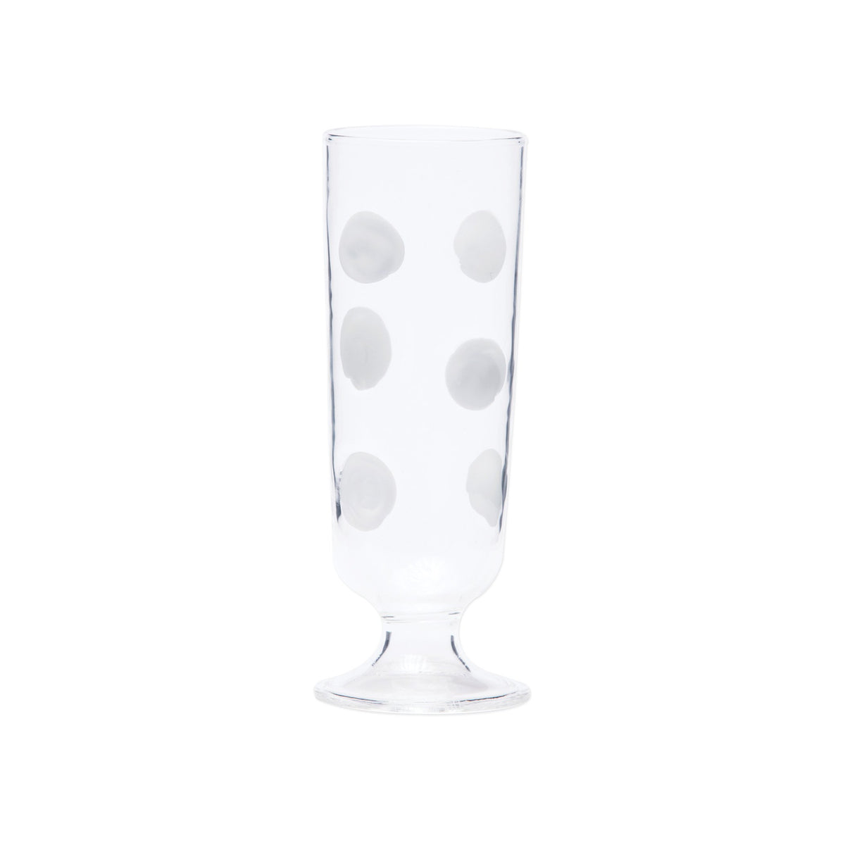 Drop White Champagne Glass