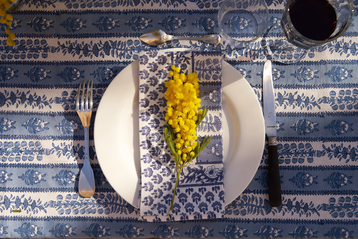 Provence Avignon Napkins in Blue & Marine , Set of 6