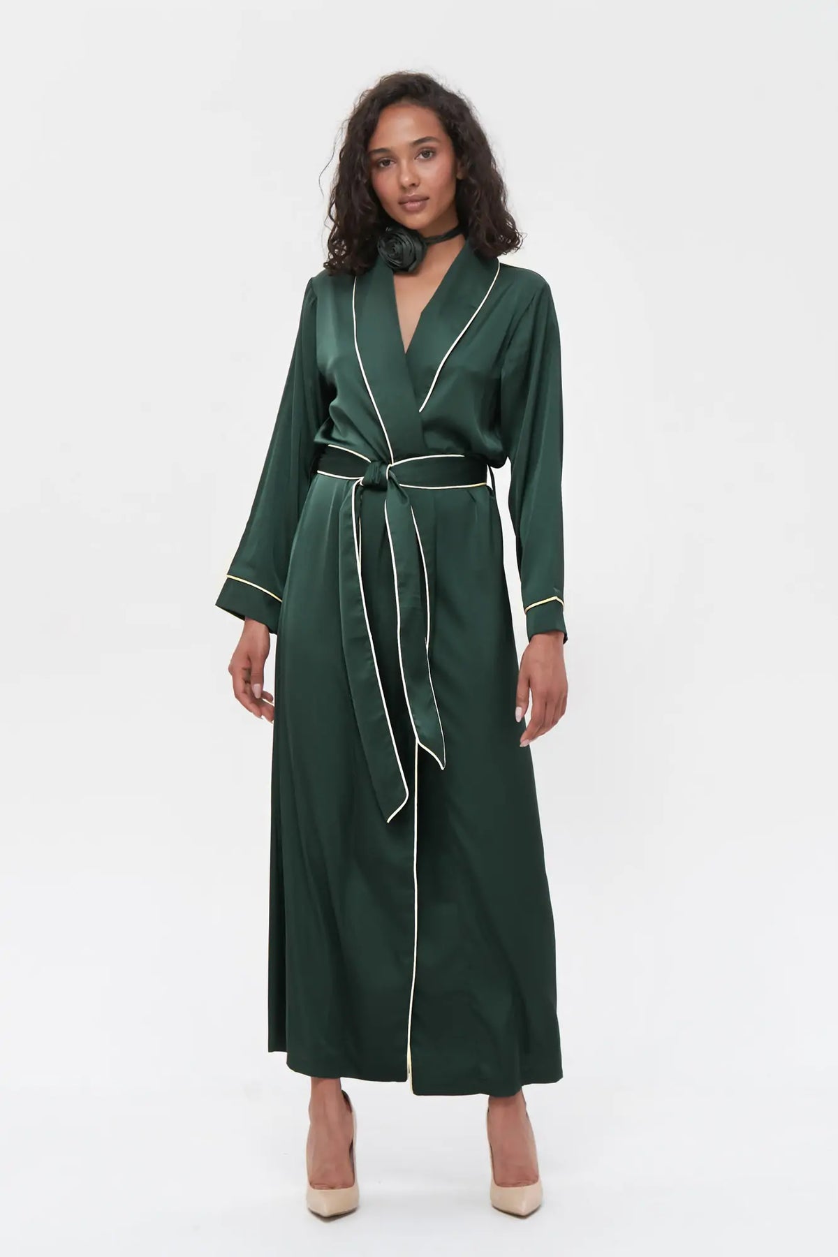 Long Silky Satin Robe