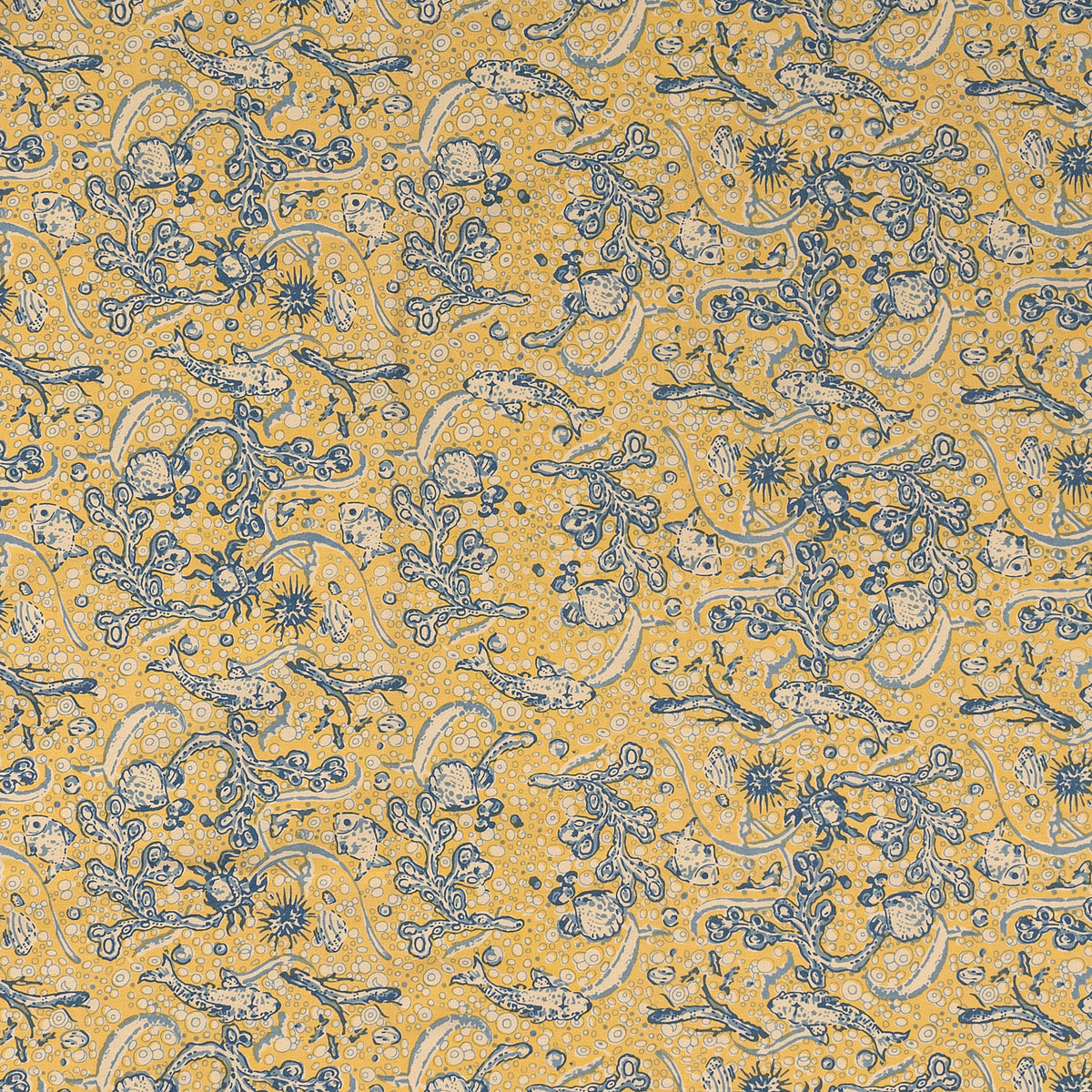 La Mer Tablecloth in Blue & Yellow