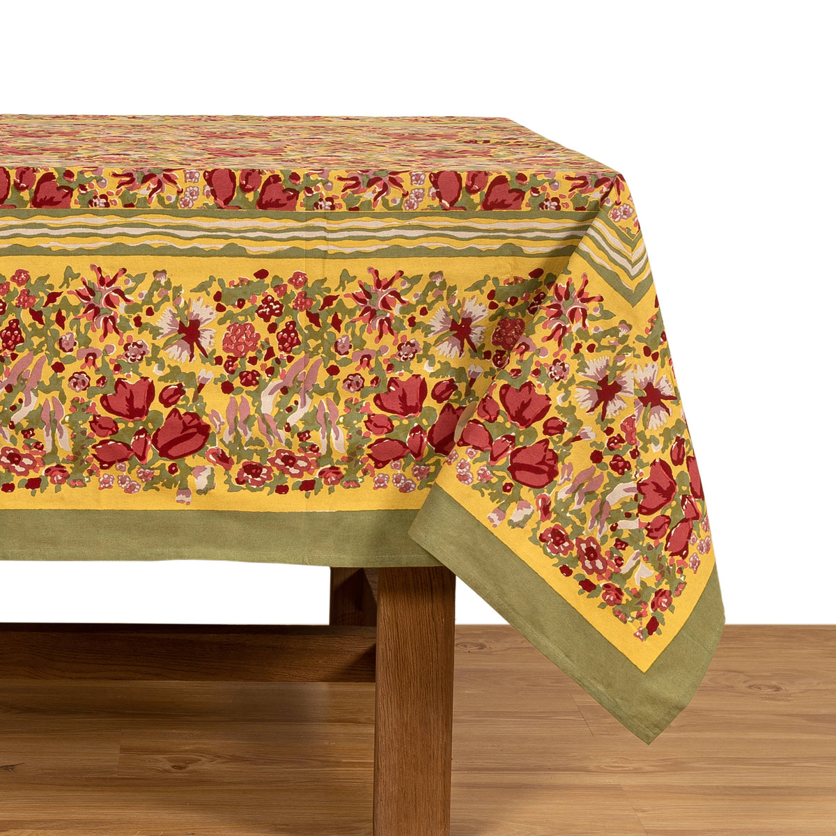 French Tablecloth Jardin Red & Green