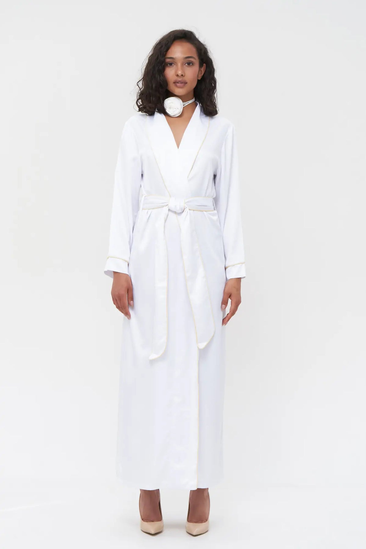 Long Silky Satin Robe