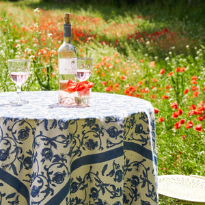 French Tablecloth Granada Cornflower Blue