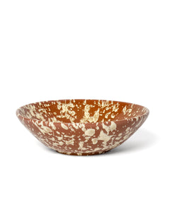 Splatter Large Bowl in Terracotta & Cream