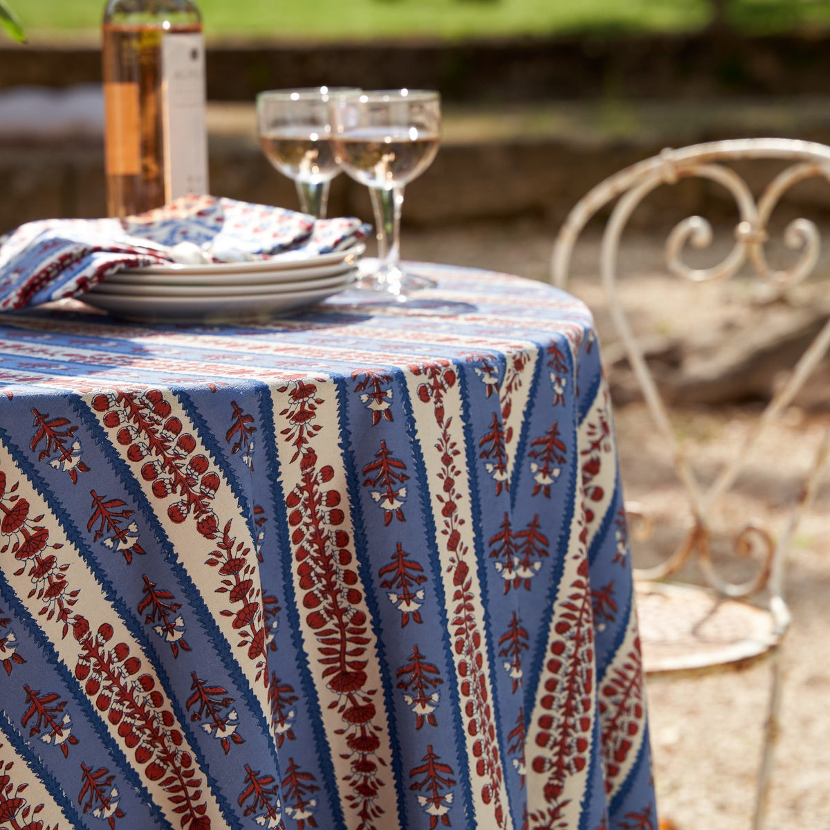 Avignon Napkins Red & Blue, Set of 6