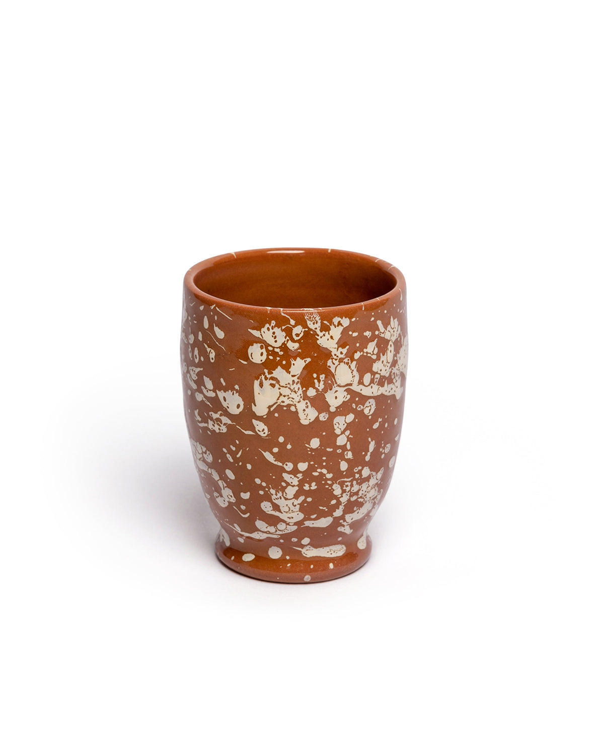 Splatter Bambino Vase in Terracotta & Cream