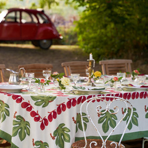 French Tablecloth Fig Red & Green