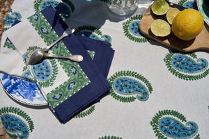 Cassis Napkins in Blue & Green, Set of 6