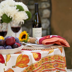 Orchard Pear Napkins in Burgundy, Set of 6