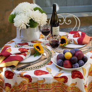 Orchard Pear Napkins in Burgundy, Set of 6