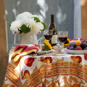 Orchard Pear Napkins in Burgundy, Set of 6