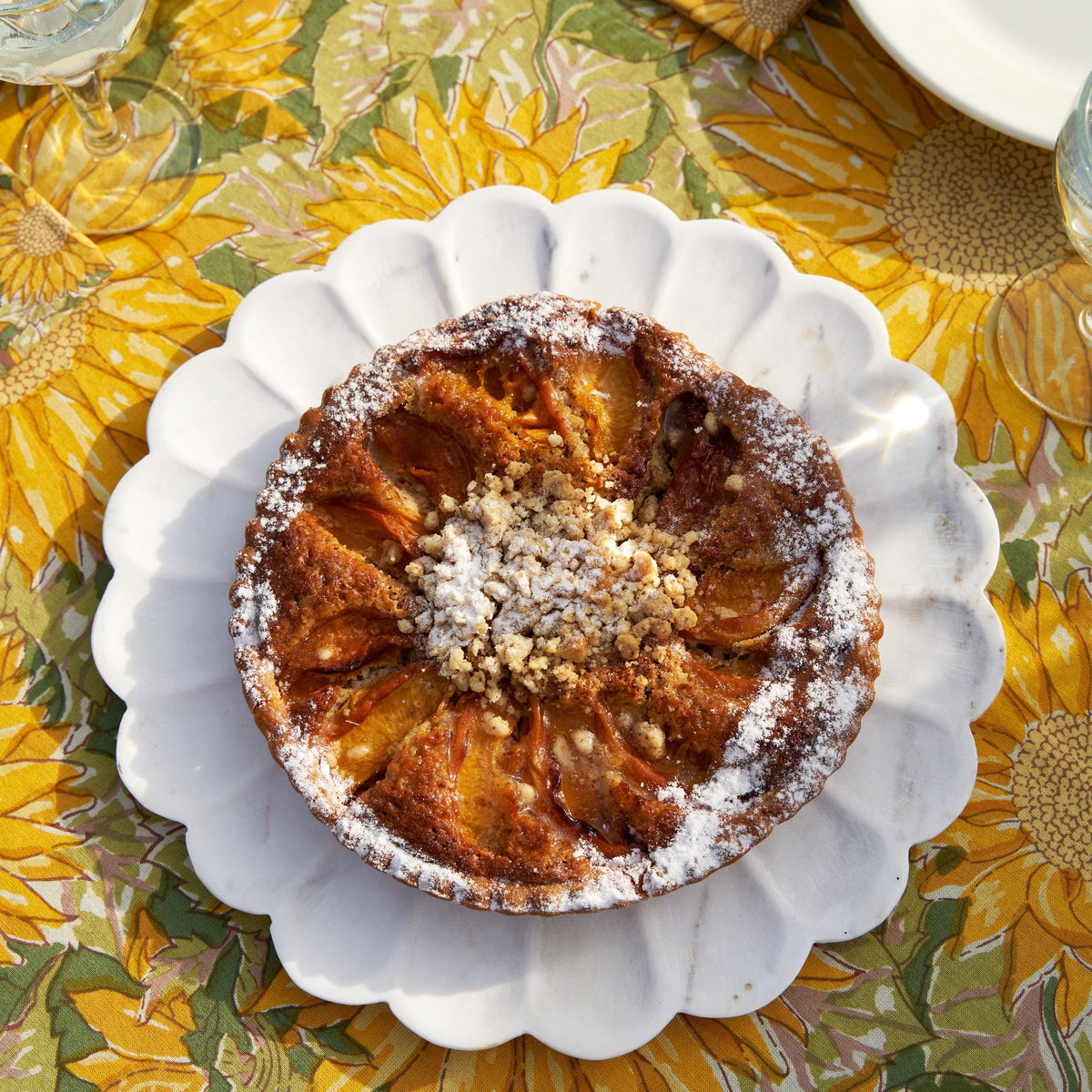 French Tablecloth Sunflower Yellow & Green