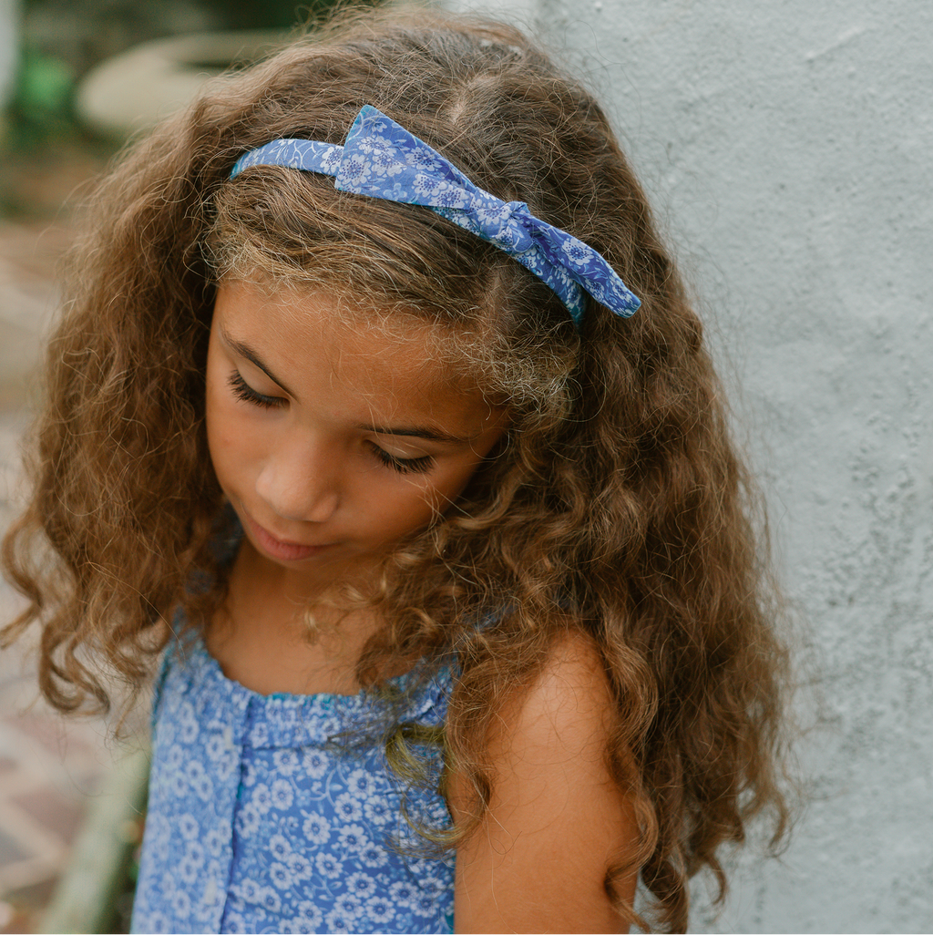 Girls Headband Set In Rosebay And Lavender Stripe