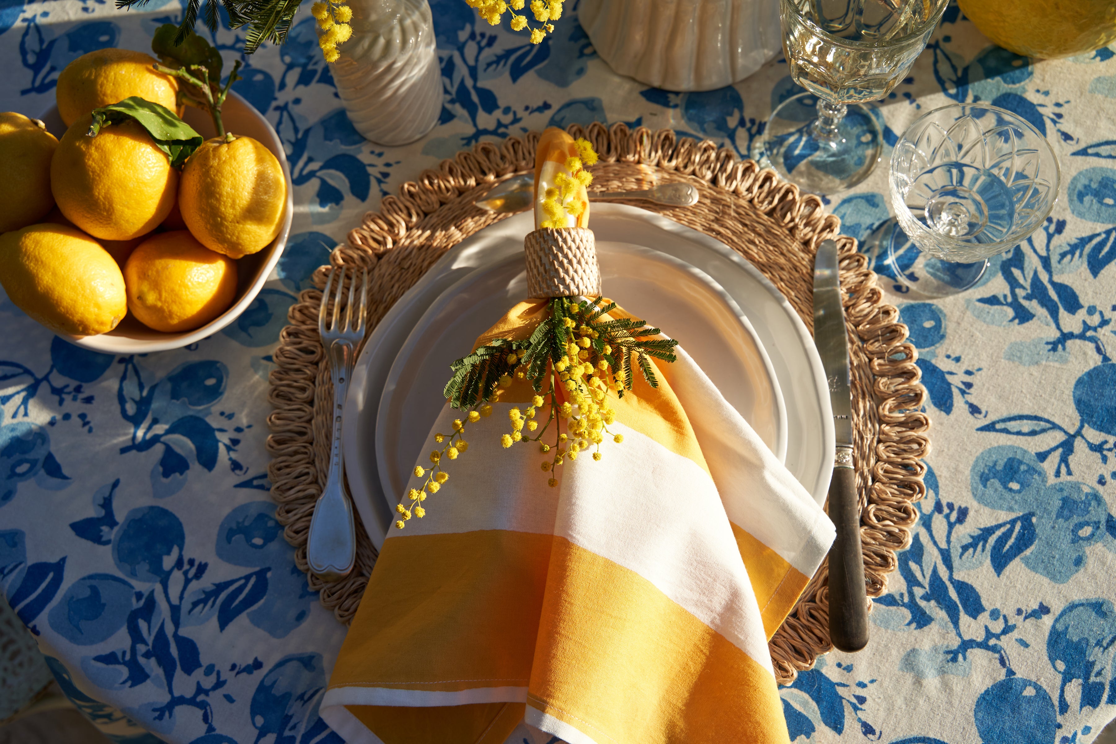 St. Tropez Napkins in Yellow, Set of 6