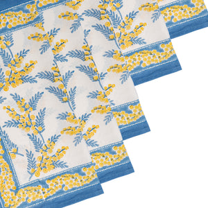 Mimosa Blue & Yellow Napkins, Set of 6