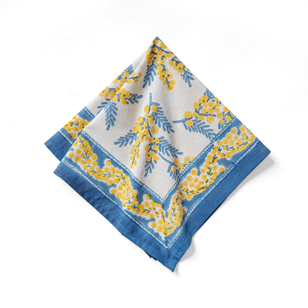 Mimosa Blue & Yellow Napkins, Set of 6