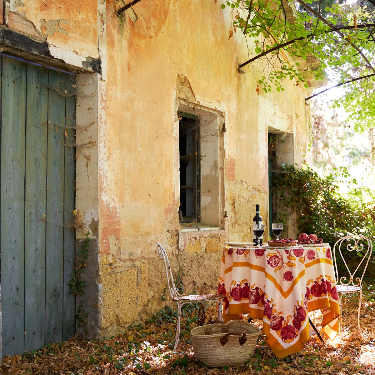 French Tablecloth Pomegranate