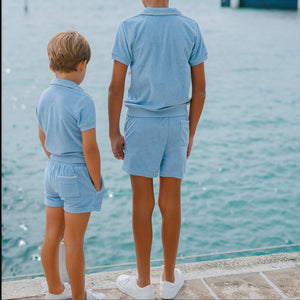 Boys Clearwater Blue French Terry Short