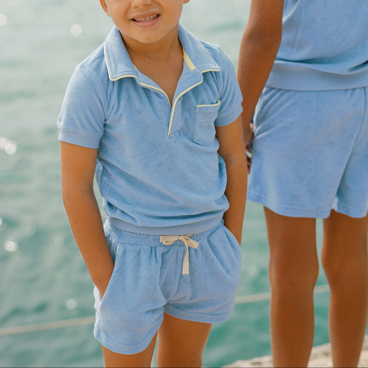 Boys Clearwater Blue French Terry Short