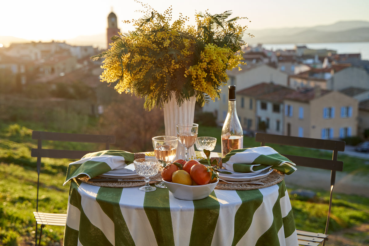 St. Tropez Tablecloth in Vert