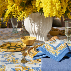 Mimosa Blue & Yellow Napkins, Set of 6