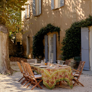 French Tablecloth Jardin Red & Green