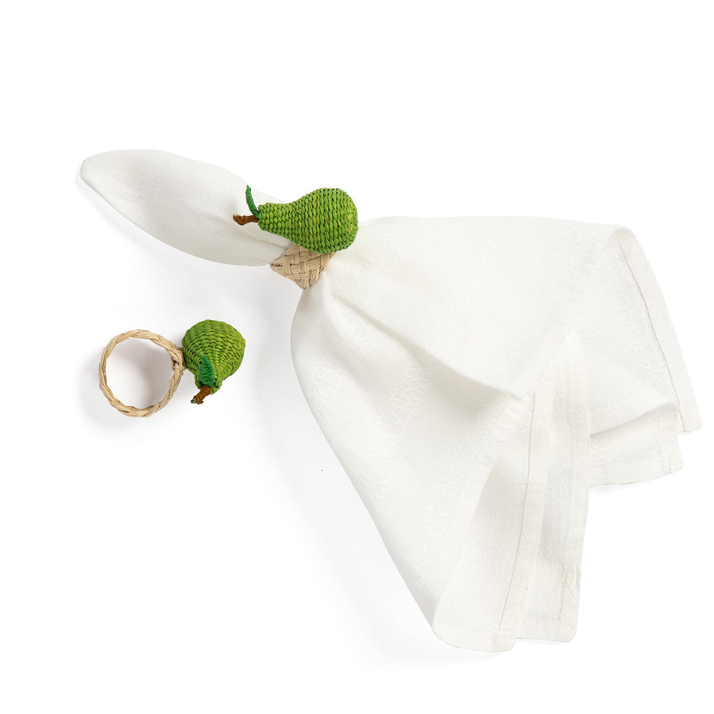 Napkin Rings Pear, Set Of 4