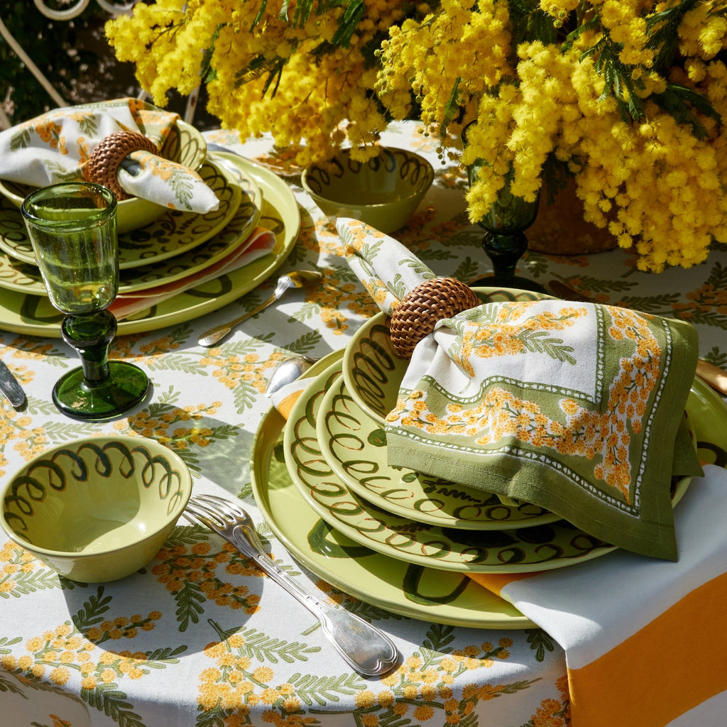 Mimosa Green & Yellow Napkins, Set of 6