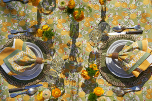 Citron Napkins in Vert & Yellow, Set of 6