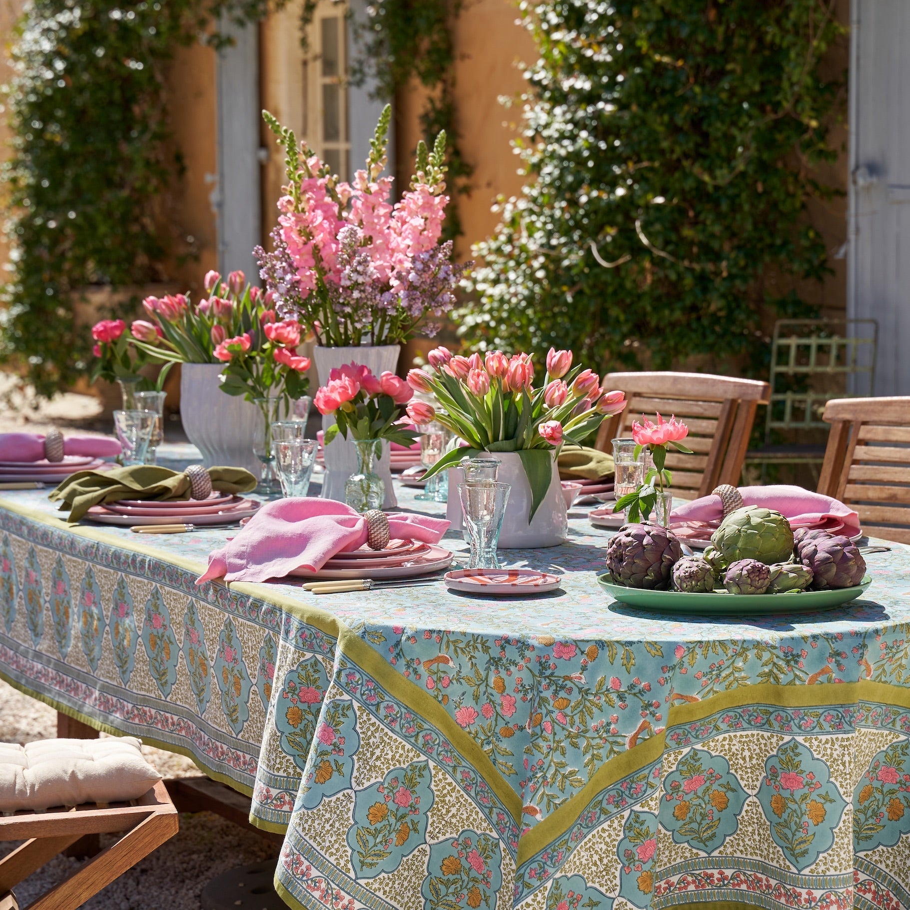 French Tablecloth Giverny Multicolor