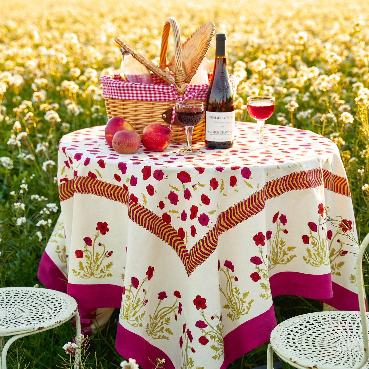 French Tablecloth Poppies