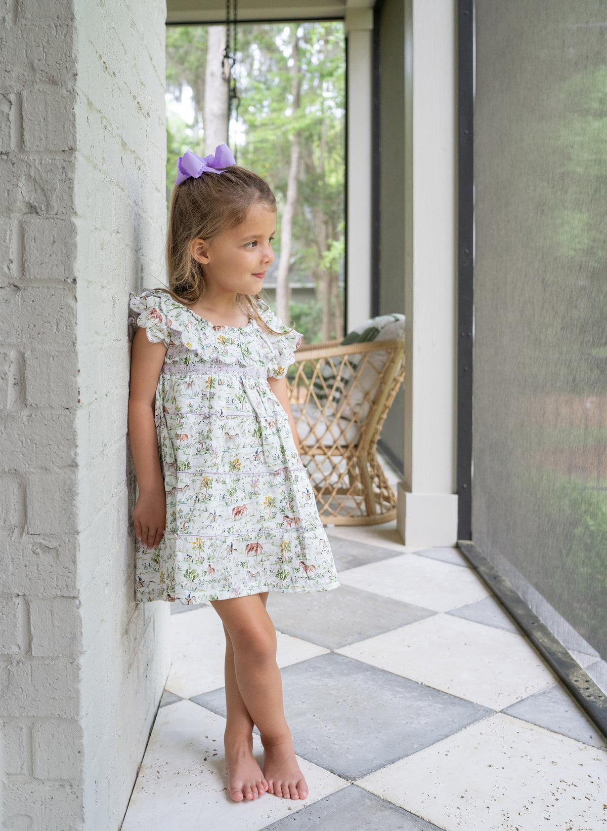 The Mimi Dress in Hunter Pace Print
