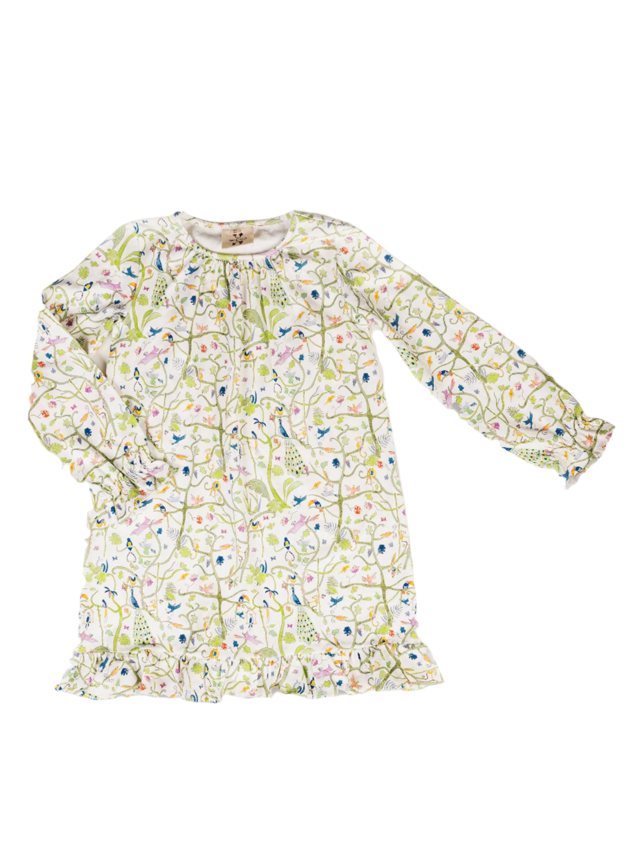 The Sunday Morning Loungewear Dress in Tropical Garden