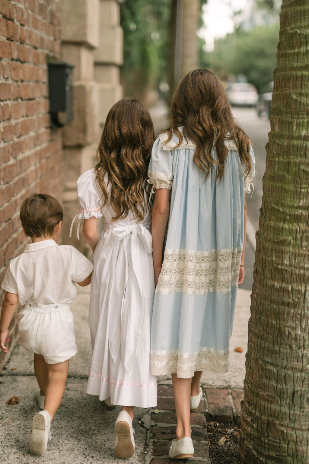 Savannah Lace Heirloom Dress in Blue 12M / Light Blue Savannah Lace Heirloom Dress in Blue 12M / Light Blue
