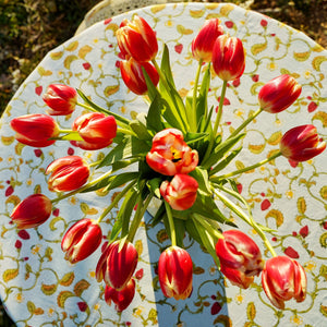 French Tablecloth Fraises des Bois Bleu