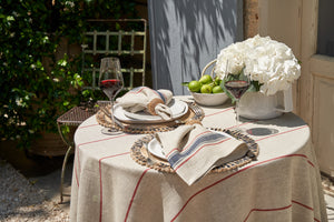 Menton Napkin in Natural & Denim, Set of 4