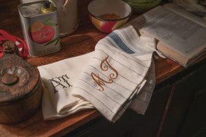 Kitchen Towels in French Blue, Set of 3