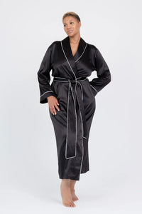 Long Silky Satin Robe