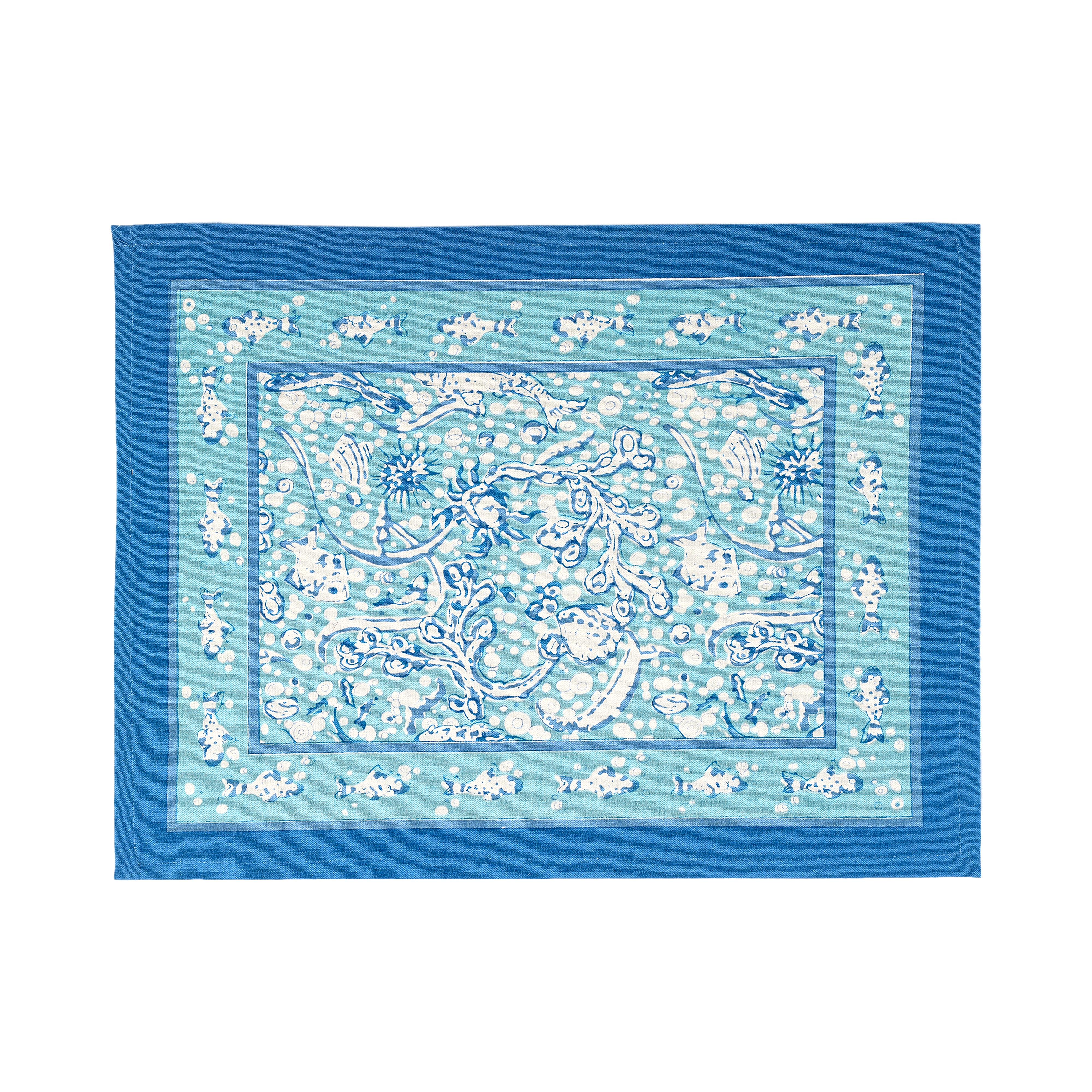 La Mer Mats in Aqua, Set of 6