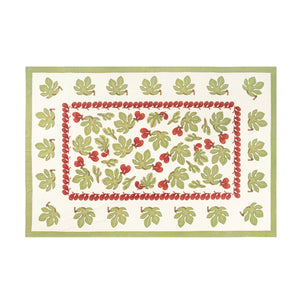 French Tablecloth Fig Red & Green