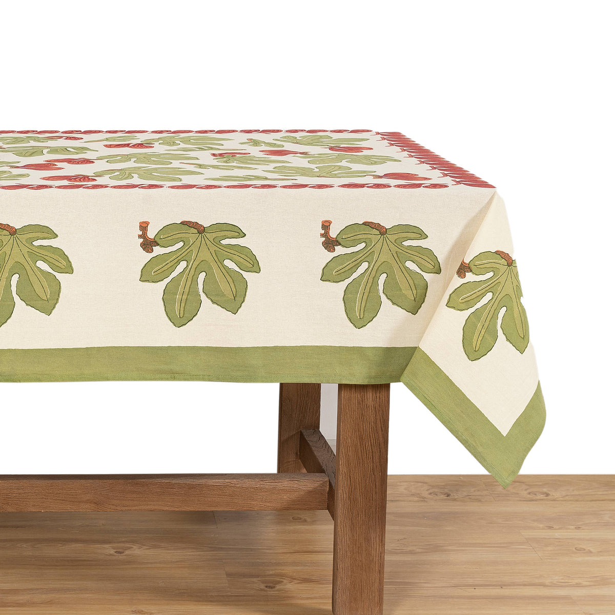 French Tablecloth Fig Red & Green