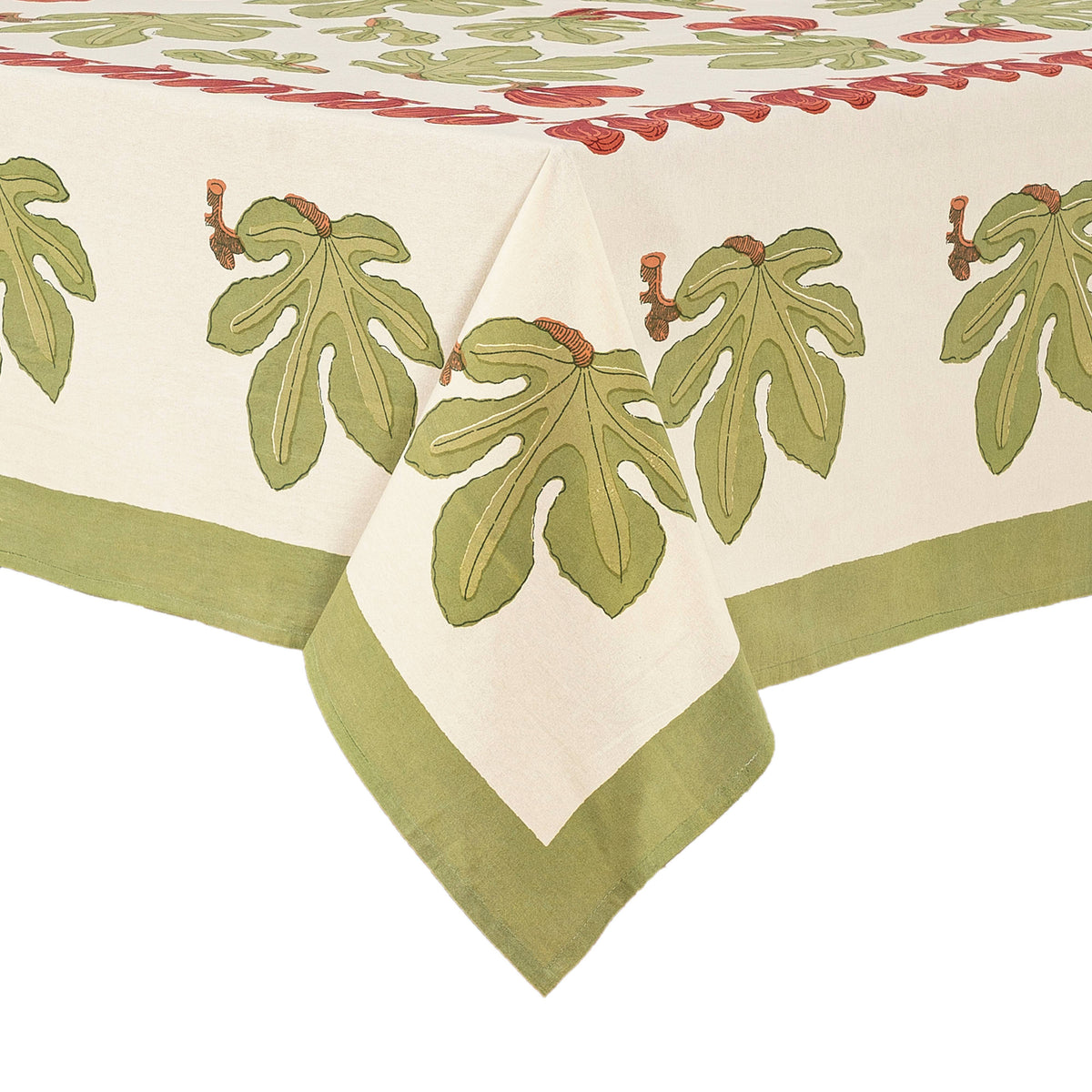 French Tablecloth Fig Red & Green