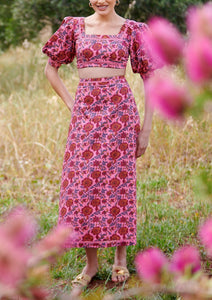 Nova Skirt in Magenta Rose