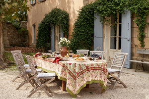 Renne Reindeer Tablecloth in Red & Green