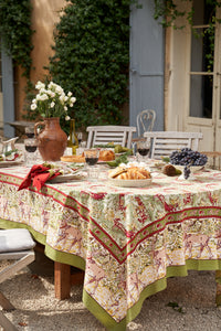Renne Reindeer Tablecloth in Red & Green