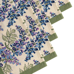 Wisteria Green & Blue Napkins, Set of 6